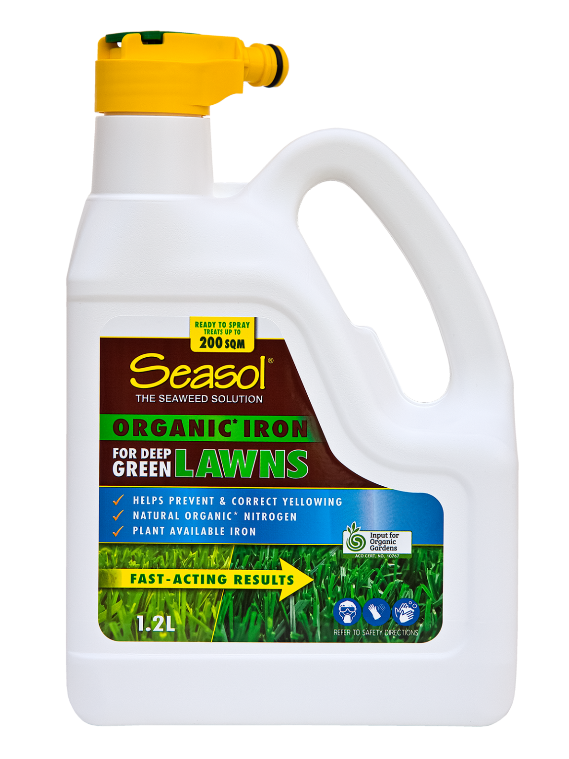 Seasol Organic* Iron for Deep Green Lawns Seasol